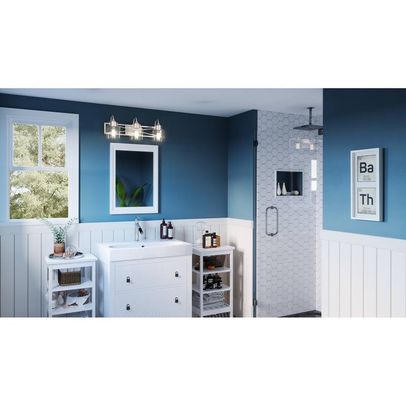 Bartley 3-Light Brushed Nickel Vanity Light