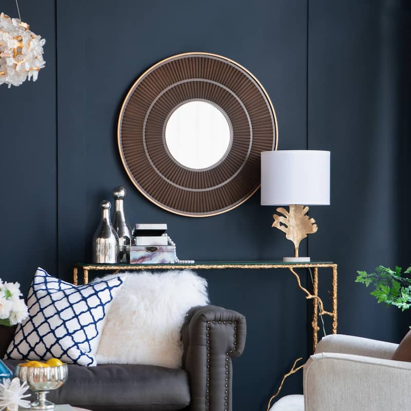 Artistic Style Round Mirror for Living Room