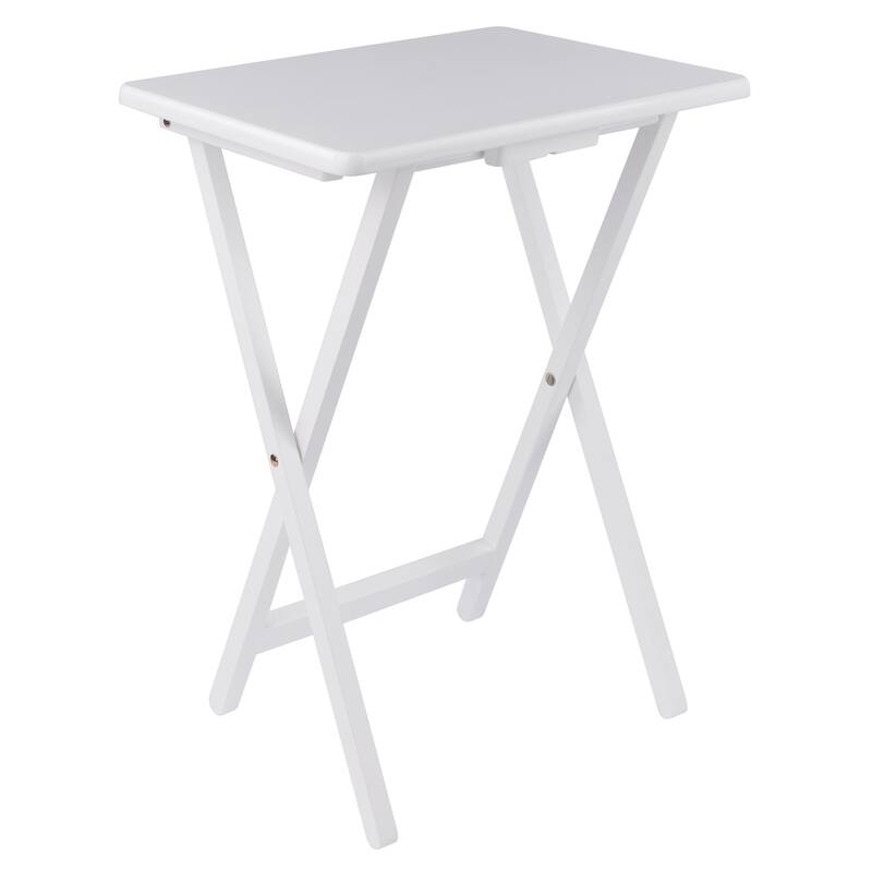 Alex Set of 2 Snack Tables White Finish