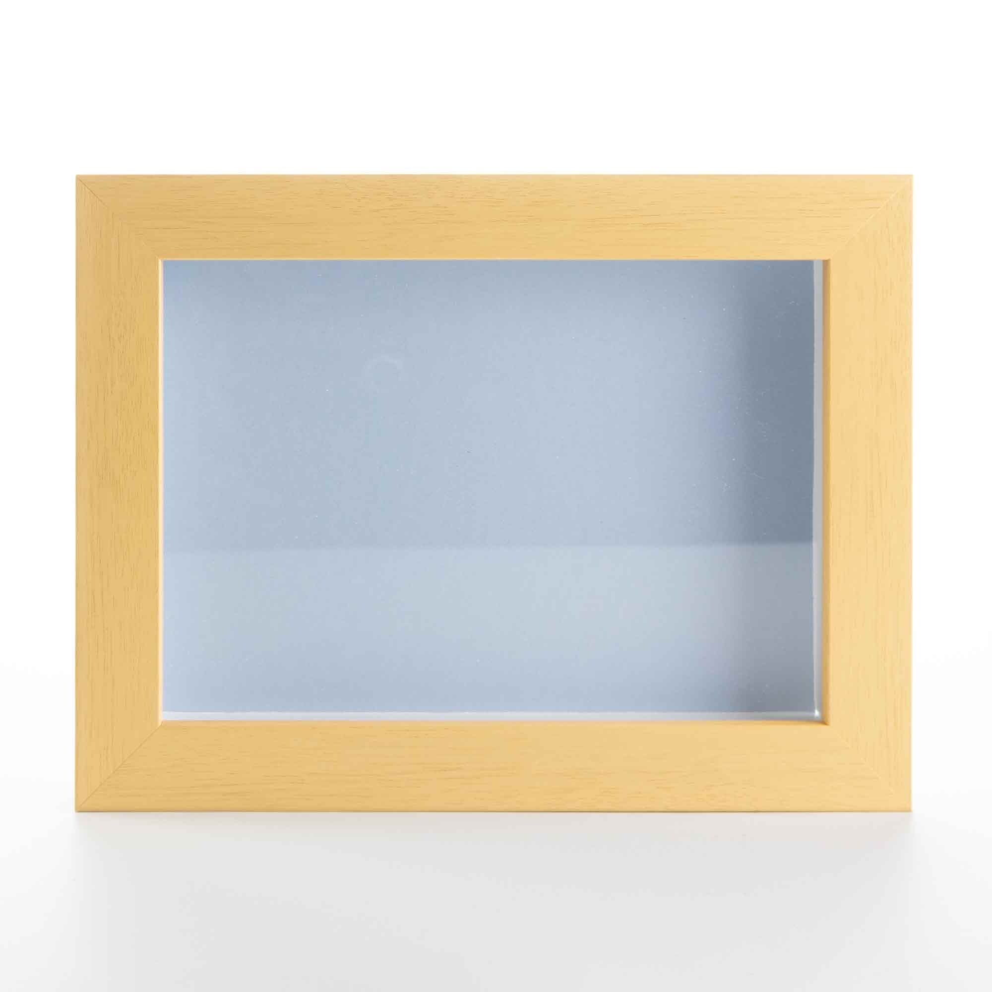 Natural Wood Shadow Boxes, 8x8 Shadow Box Frame, Wooden Shadow Box