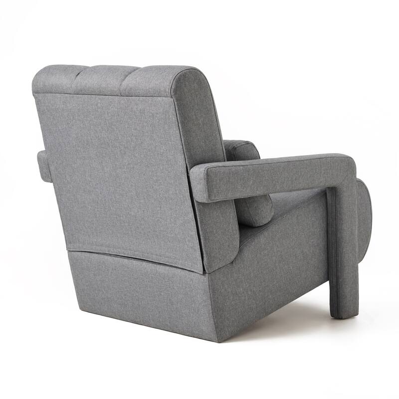 Dark Grey Living Room Decorative Chair Single Sofa Chair, Stylish Club Chair Padded Chair Lounge Chair with Armrests