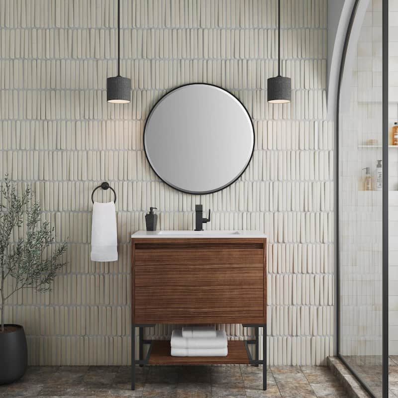 James Martin Vanities 805-V31.5-MB-GW Mantova 32" Single Basin Poplar