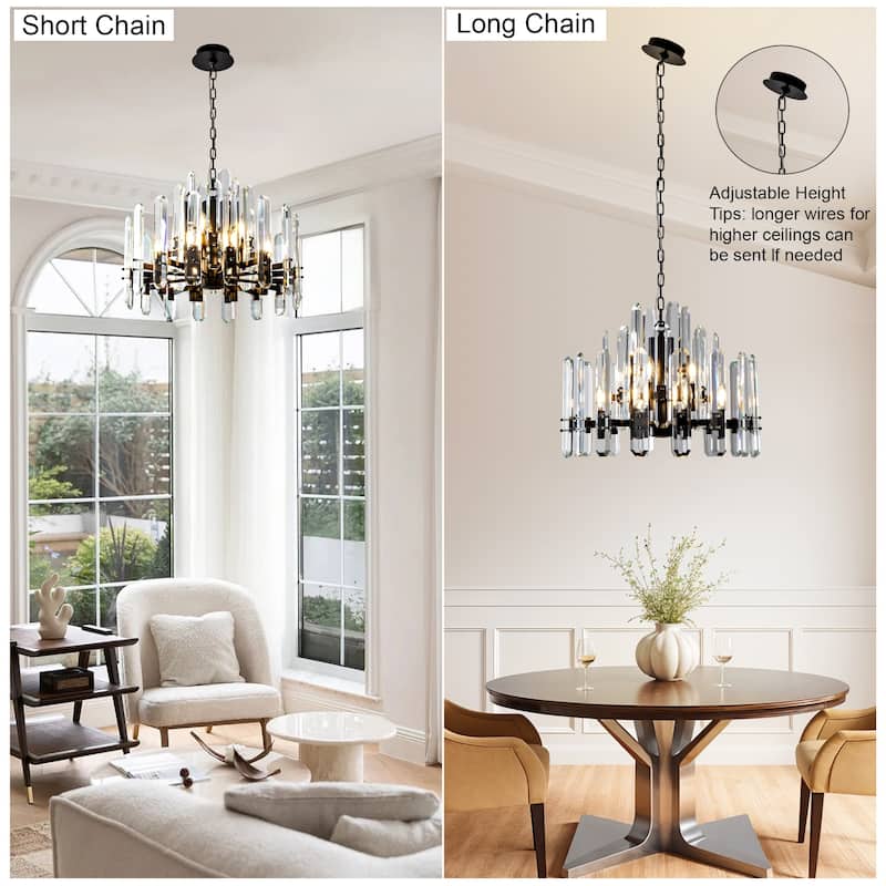 KAYLA 24- 54in Modern Luxury Crystal Chandelier Lighting - LED Ceiling Light Fixture