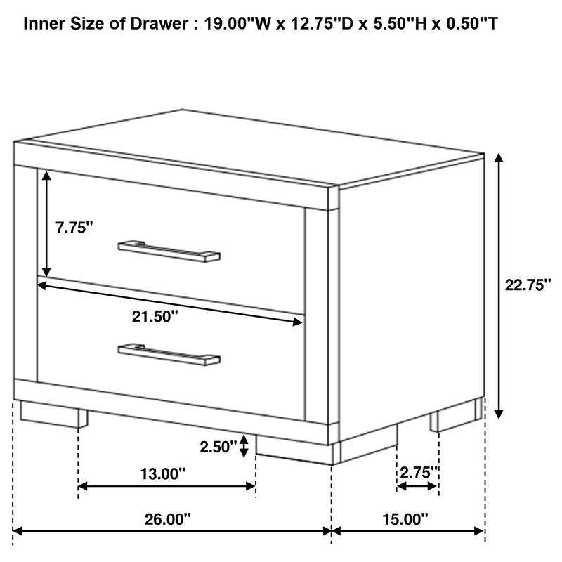 Jessica 4-piece Platform Bedroom Set with LED Light