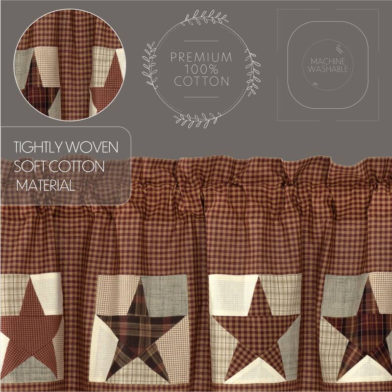 Abilene Star Patch Block Valance