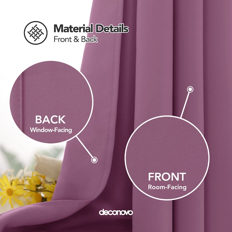 Deconovo Square Grommet Curtain Panel Pair(2 Panel)