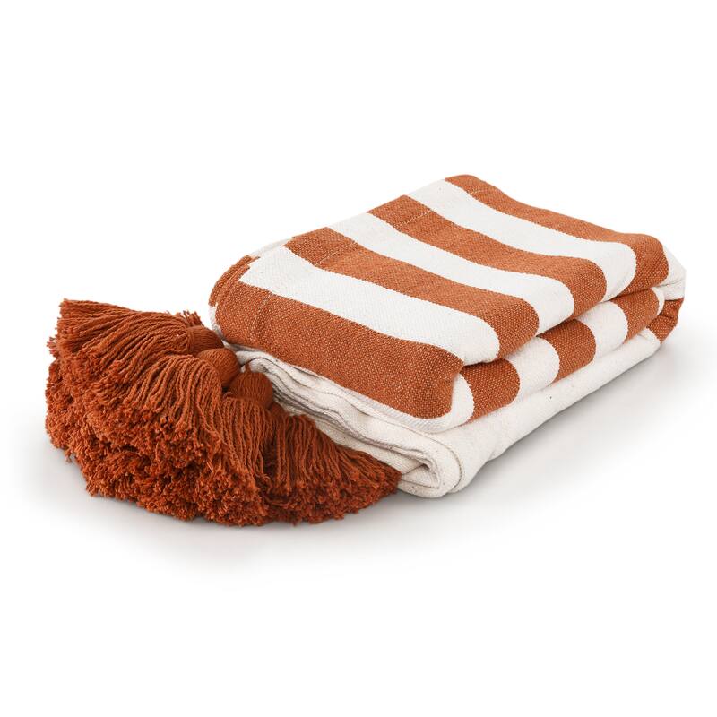 Sevita Hand-Woven Cotton Standard Size Throw Blanket
