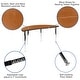 preview thumbnail 4 of 17, 2 Piece 60" Circle Wave Flexible Grey Adjustable Activity Table Set