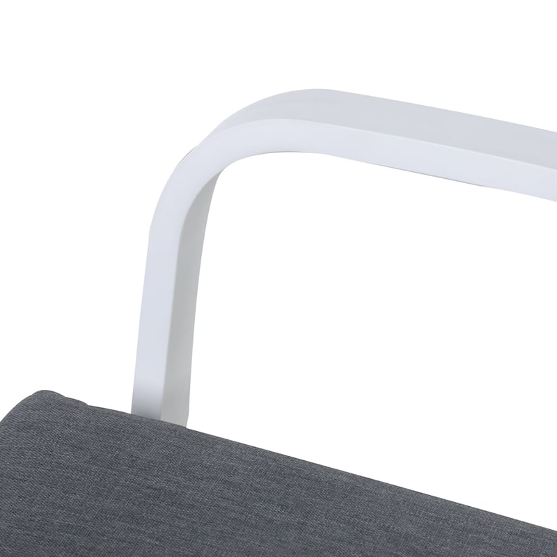 Outdoor Stackable Aluminum Dining Chair with Cushion (Set of 4)