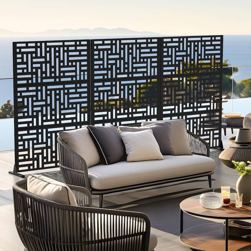6 ft. H x 4 ft. Metal Privacy Screen Free Standing - 72*47