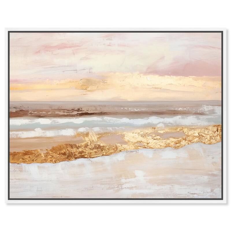 Rose Gold Coast Canvas by Art Remedy - White - 24" x 20"