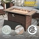 preview thumbnail 29 of 31, Bonosuki 8 Pieces Patio Sofa with Rectangle Fire Pit Table and Ottomans, All-Weather PE Rattan Wicker Sofa with Cushion, Gray