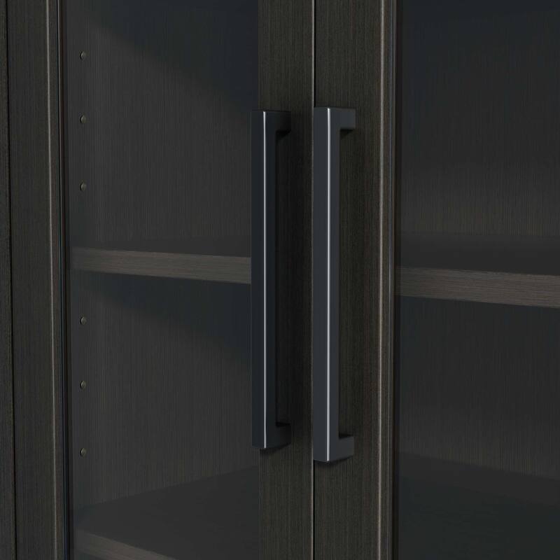 Laura 16-28 Inch Bath Storage Glass Cabinet