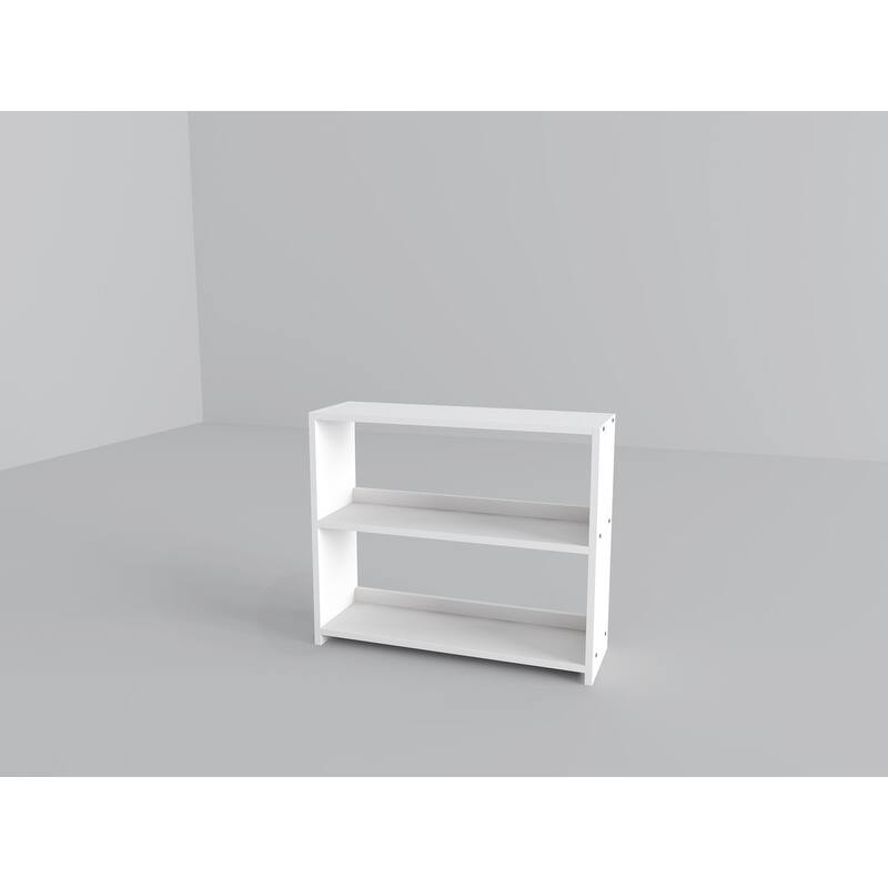 Twin Louver Low Loft in White with Slide, 3 Drawer Chest, 2 Drawer Chest with Shelves or Bookcase
