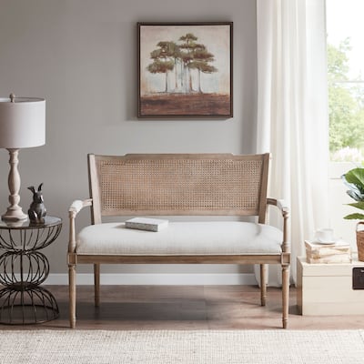 Madison Park Willshire Beige Reclaimed Natural Settee