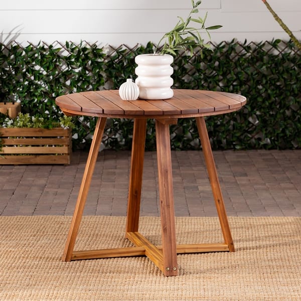 Middlebrook 36inch Round Solid Wood Patio Dining Table On Sale Bed