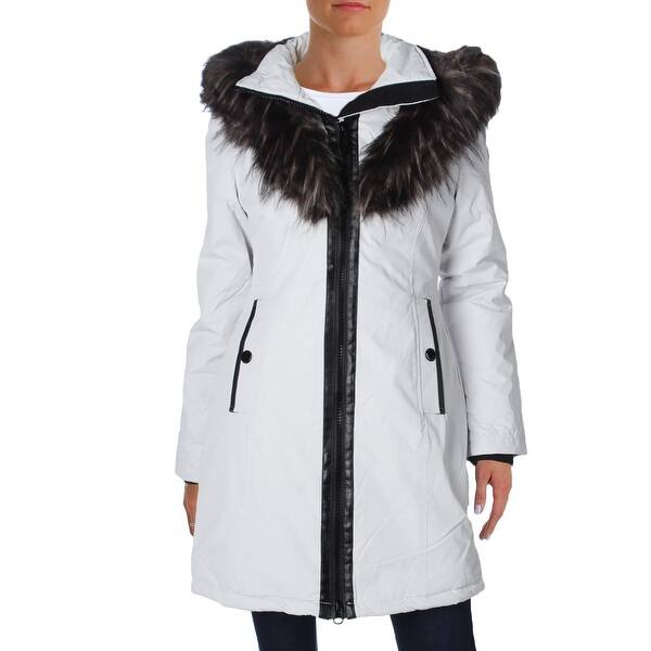 Shop Noize Womens Donna Parka Coat Winter Faux Fur Trim