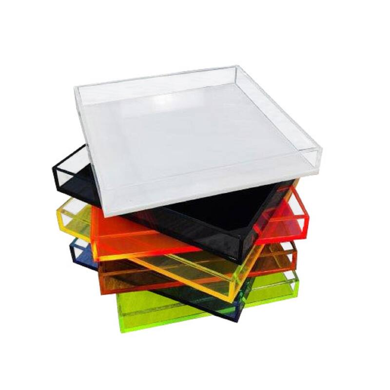 Neon Yellow Square Tray - Neon Yellow - 9x9x1.25
