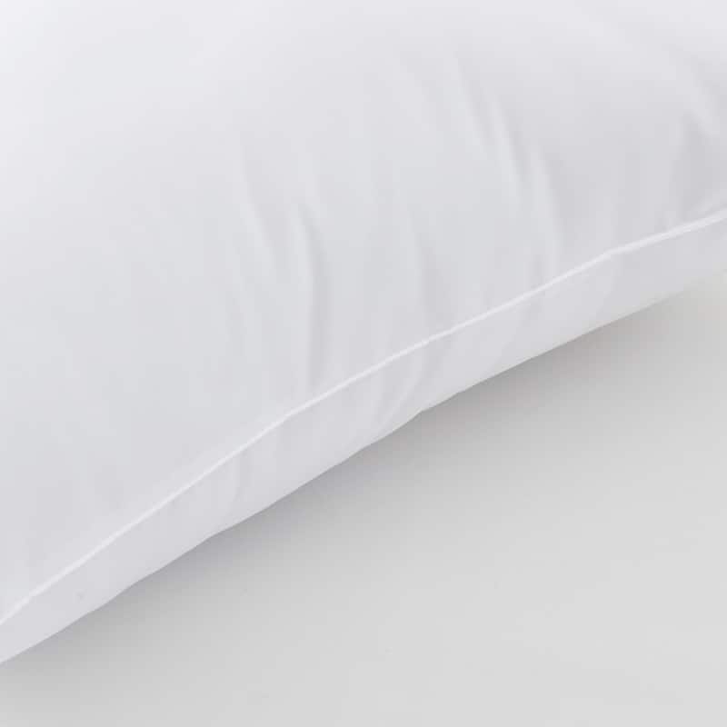 Medium-Firm Premium Soft Down Fiber Bed Pillows Set of 2 - White