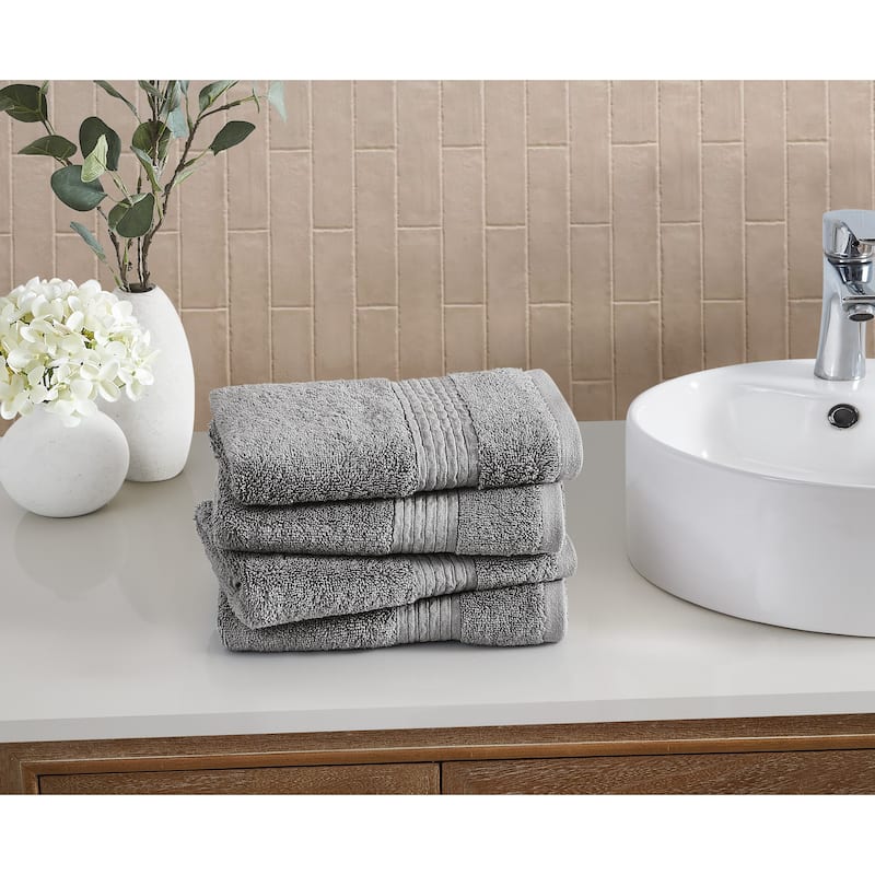Cannon Cotton TENCEL™ Towel - Same Size Set - Grey - 4 Hand Towels