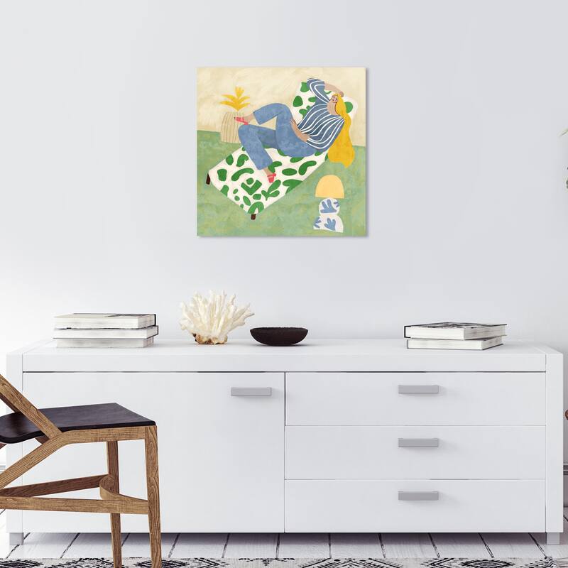 Wynwood Studio Fashion and Glam Recharge Green and Modern & Contemporary Wall Art Canvas Print - 20 x 20