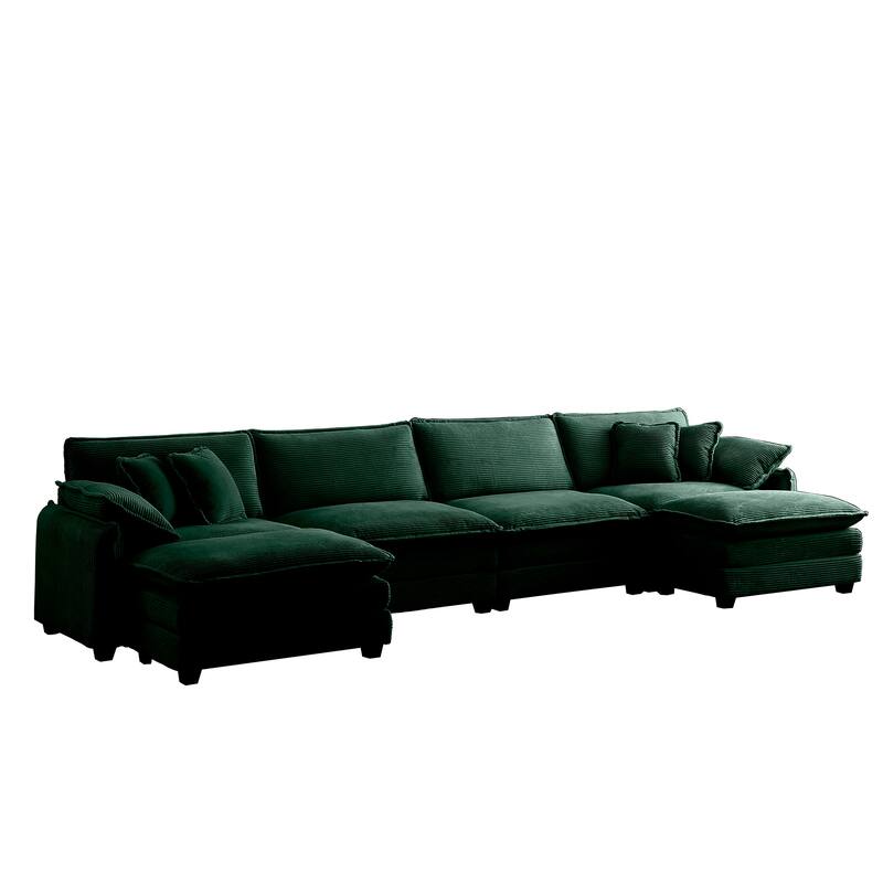 Over Size Flexible Combinations Modular Sofa Set with Ottomans