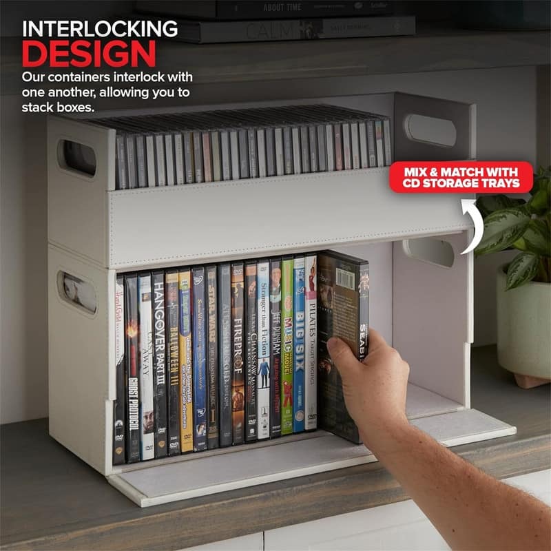 Movie Shelf Organizer - 6.25"D x 17.75"W x 8"H