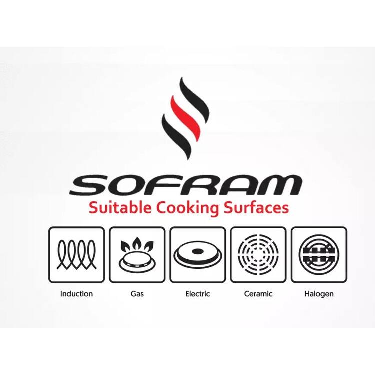 Sofram Soft 11" Stainless Steel Premium Frying Pan w/Lid