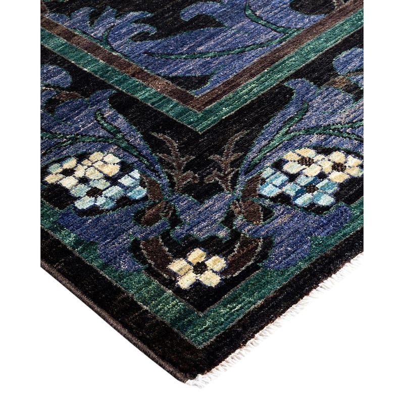 Contemporary Overdyed Wool Hand Knotted Area Rug - 6' 3" x 9' 6"