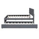 preview thumbnail 9 of 21, Comfortable Upholstered Platform Bed with Stylish Headboard and Extra Trundle
