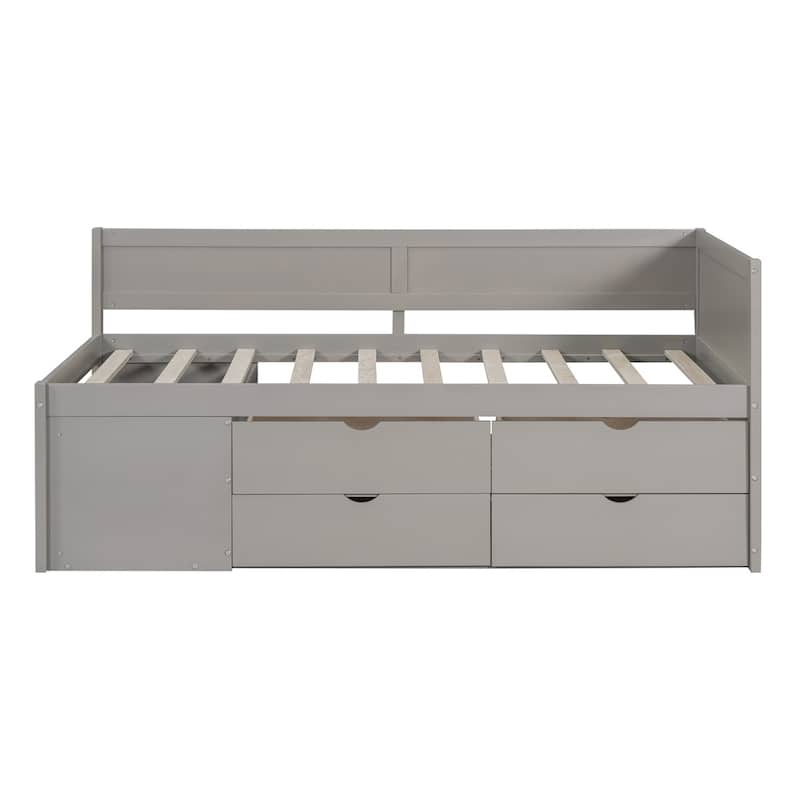 Merax Twin Size Daybed with Drawers and Shelves
