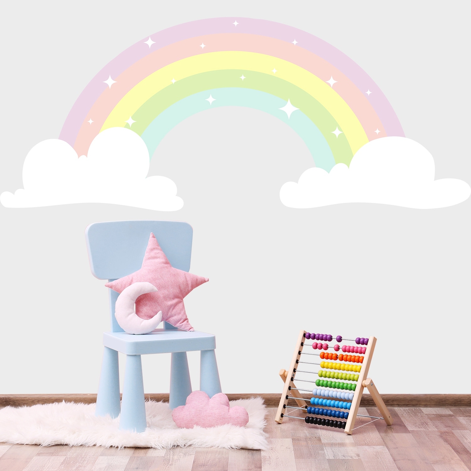 Rainbow Wall Decal Kids Room Overstock