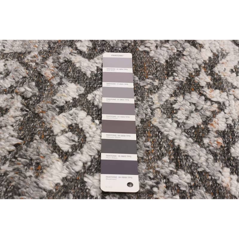 ECARPETGALLERY Hand-knotted Tangier Dark Grey Wool Rug - 5'3 x 7'8
