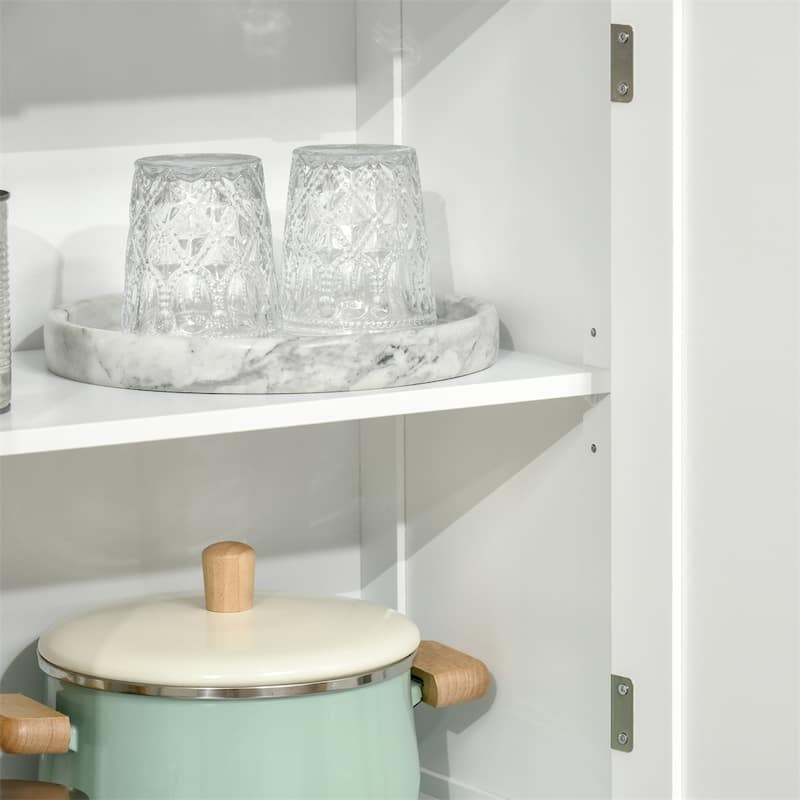 Buffet with Hutch,4-Door Kitchen Pantry,Freestanding Storage Cabinet