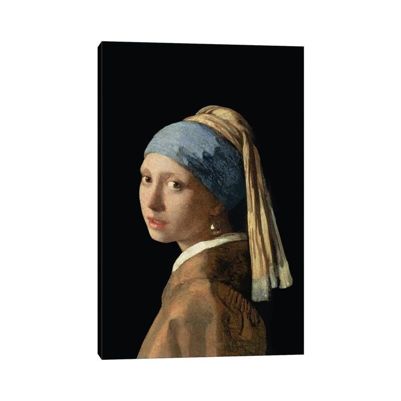 iCanvas "Girl with a Pearl Earring, c.1665-6 " by Johannes Vermeer Canvas Print