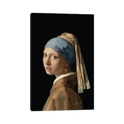 iCanvas "Girl with a Pearl Earring, c.1665-6 " by Johannes Vermeer Canvas Print