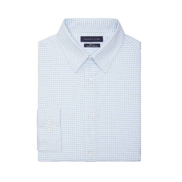 Tommy Hilfiger Men's No Tuck Slim Fit Stretch Dress Shirt Blue Size X-Large - Bed Bath & Beyond - 40640522 Tommy Hilfiger Men's No Tuck Slim Fit Stretch Dress Shirt Blue Size X-Large - Bed Bath & Beyond - 40640522