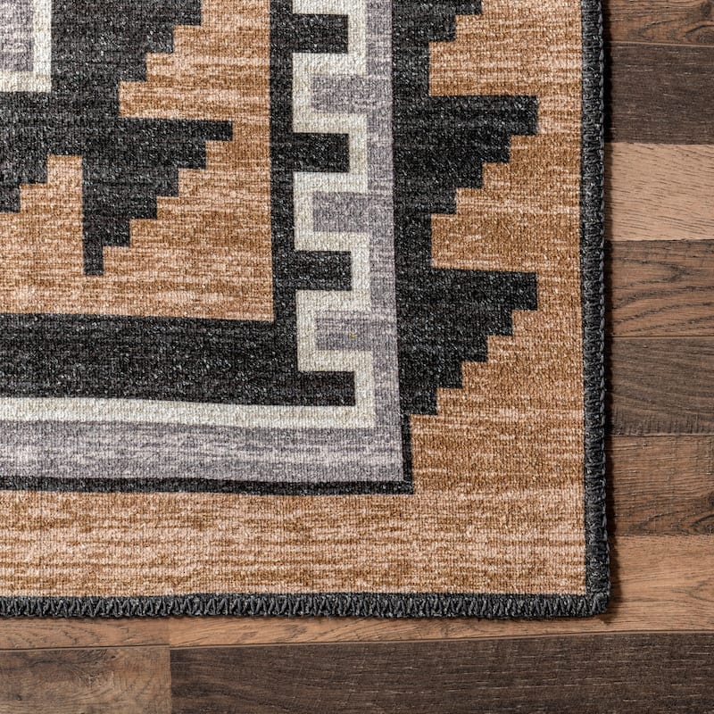 Nuloom Adrena SpinClean Bold Boho Machine Washable Area Rug