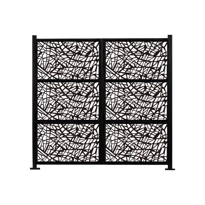 HighlanderHome Freestanding 8-foot Modular Metal Privacy Screen - WideLine