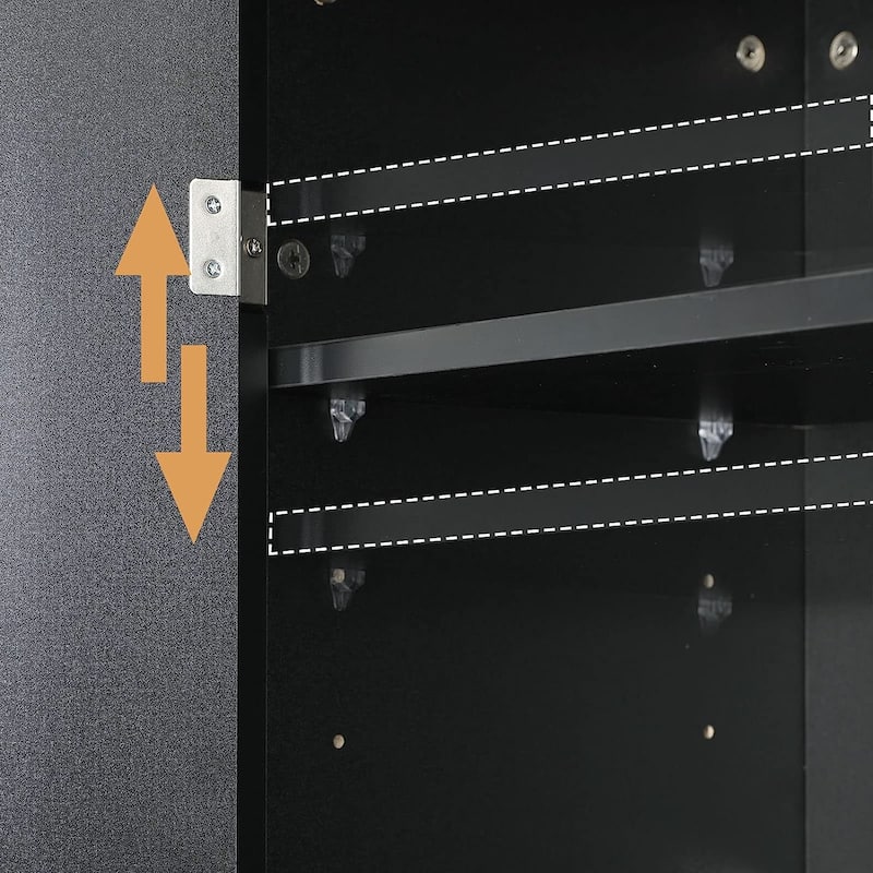 EROMMY 71'' Freestanding Kitchen Pantry Cabinet, Tall Storage Cabinet with Drawer and Adjustable Shelves, 2-Door Floor Cupboard