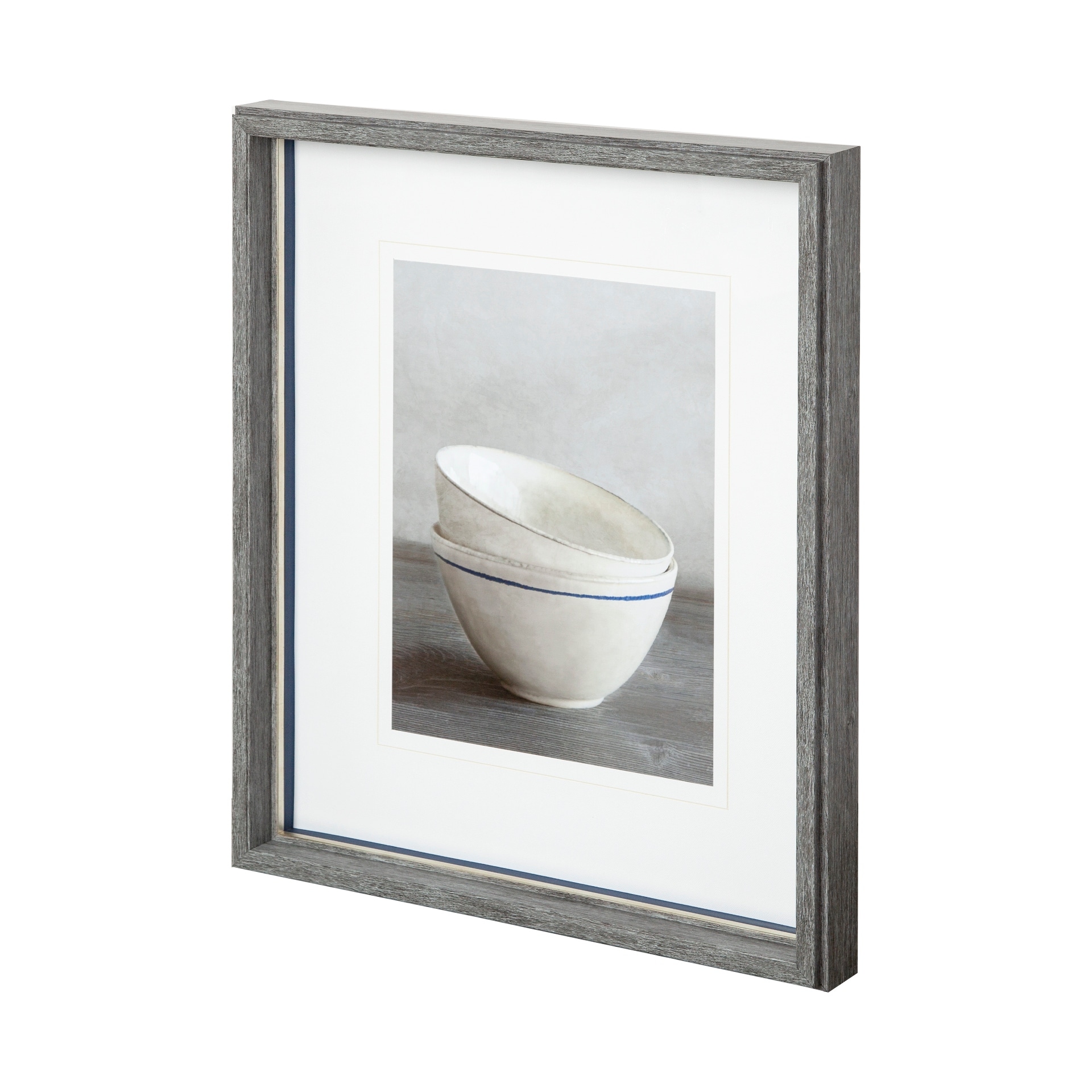 Mercana Two Artisan Bowls by Mark Chandon a Framed Art Print Matted under Glass