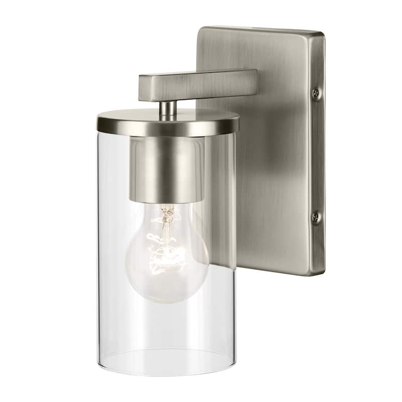 Kichler Lighting Crosby 1-Light Wall Sconce Light with Clear Glass