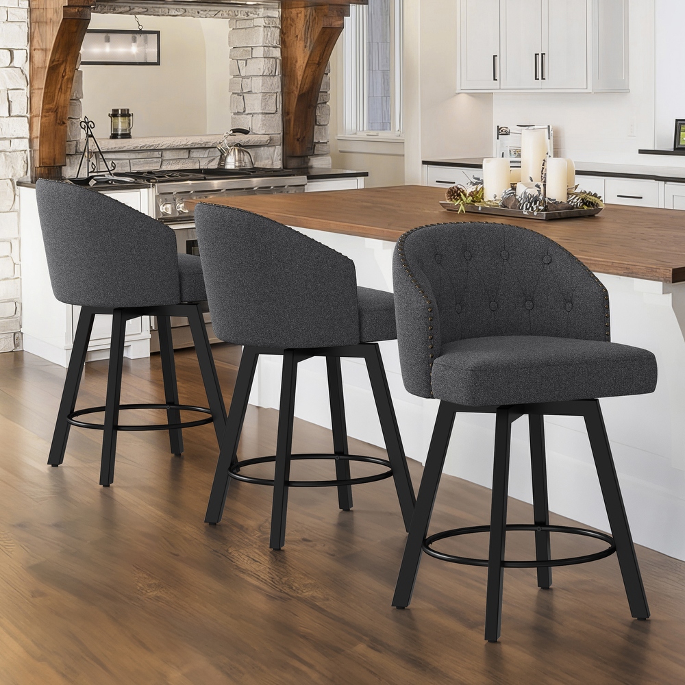 Grey Set of 3 Counter and Bar Stools Bed Bath Beyond