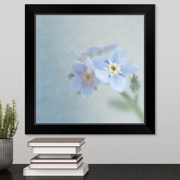 "Flowers Soft texture added in processing." Black Framed Print