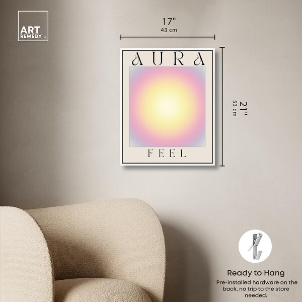 Aura Feelings Canvas Retro Aura Themed Poster Art by Art Remedy