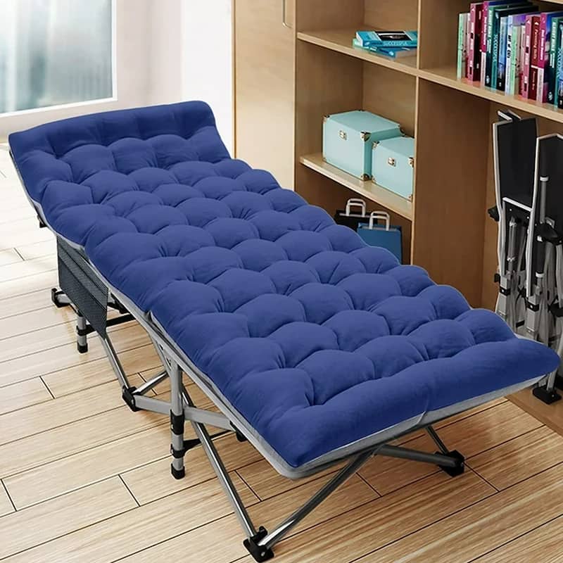 DoCred Folding Camping Cot W/Mat for Adults, Travel Bed with Carry Bag