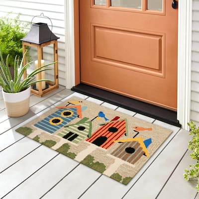 Liora Manne Frontporch Birdhouses Indoor/Outdoor Rug