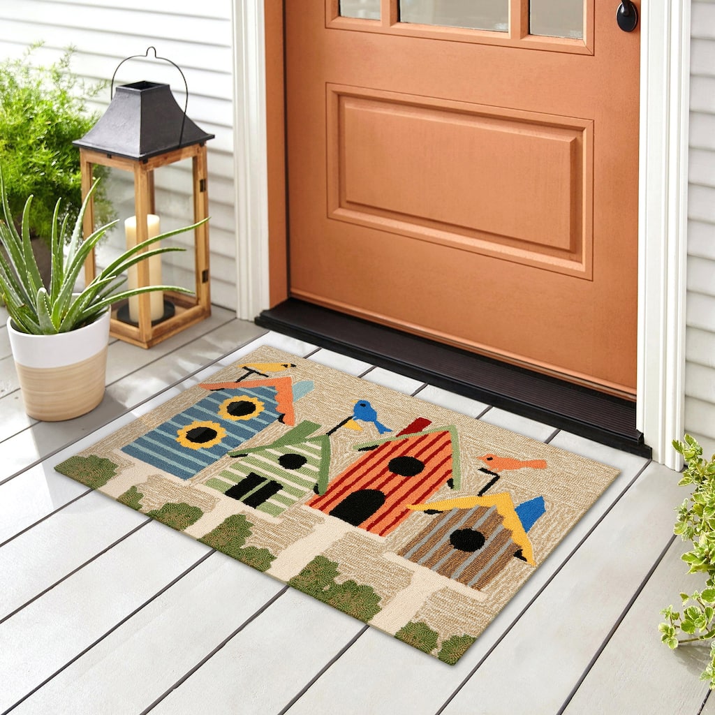 Liora Manne Frontporch Birdhouses Indoor/Outdoor Rug