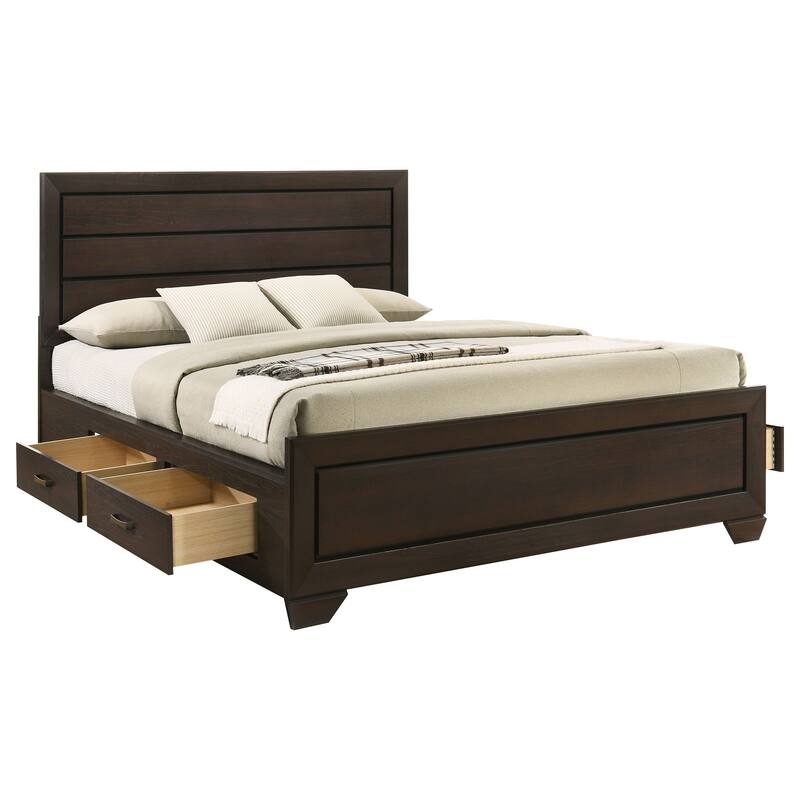 Kauffman Transitional Wood Storage Panel Bed