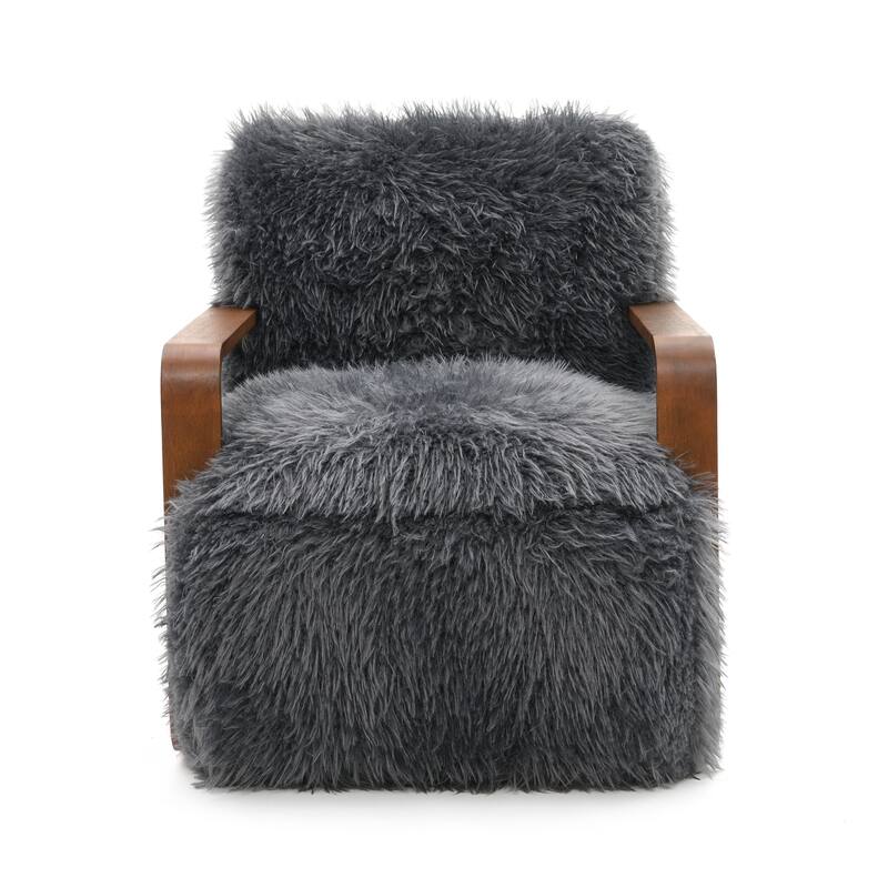 Furniture of America Neyra Modern 28-inch Faux Fur Accent Arm Chair